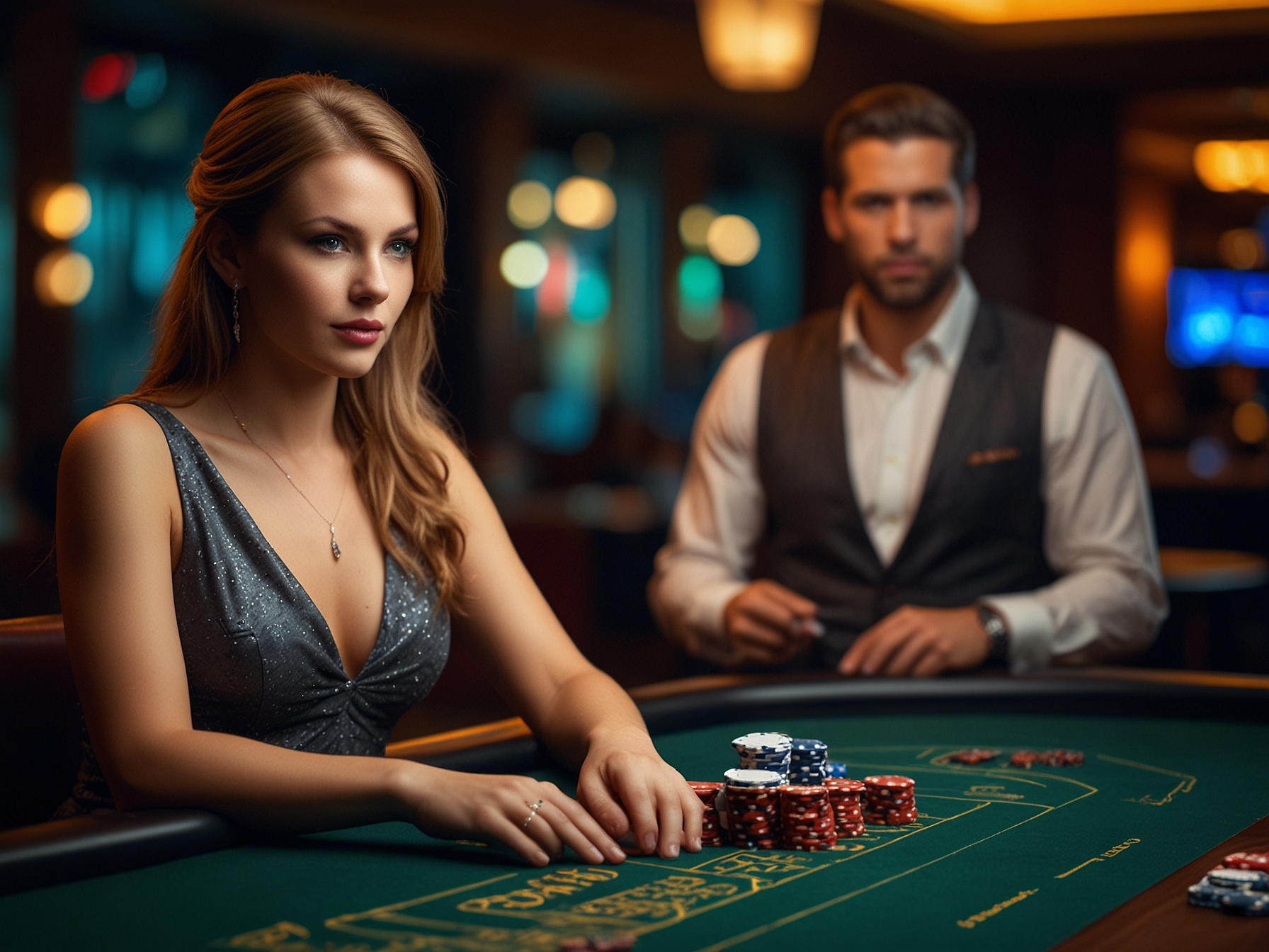 Live dealer table with professional dealer