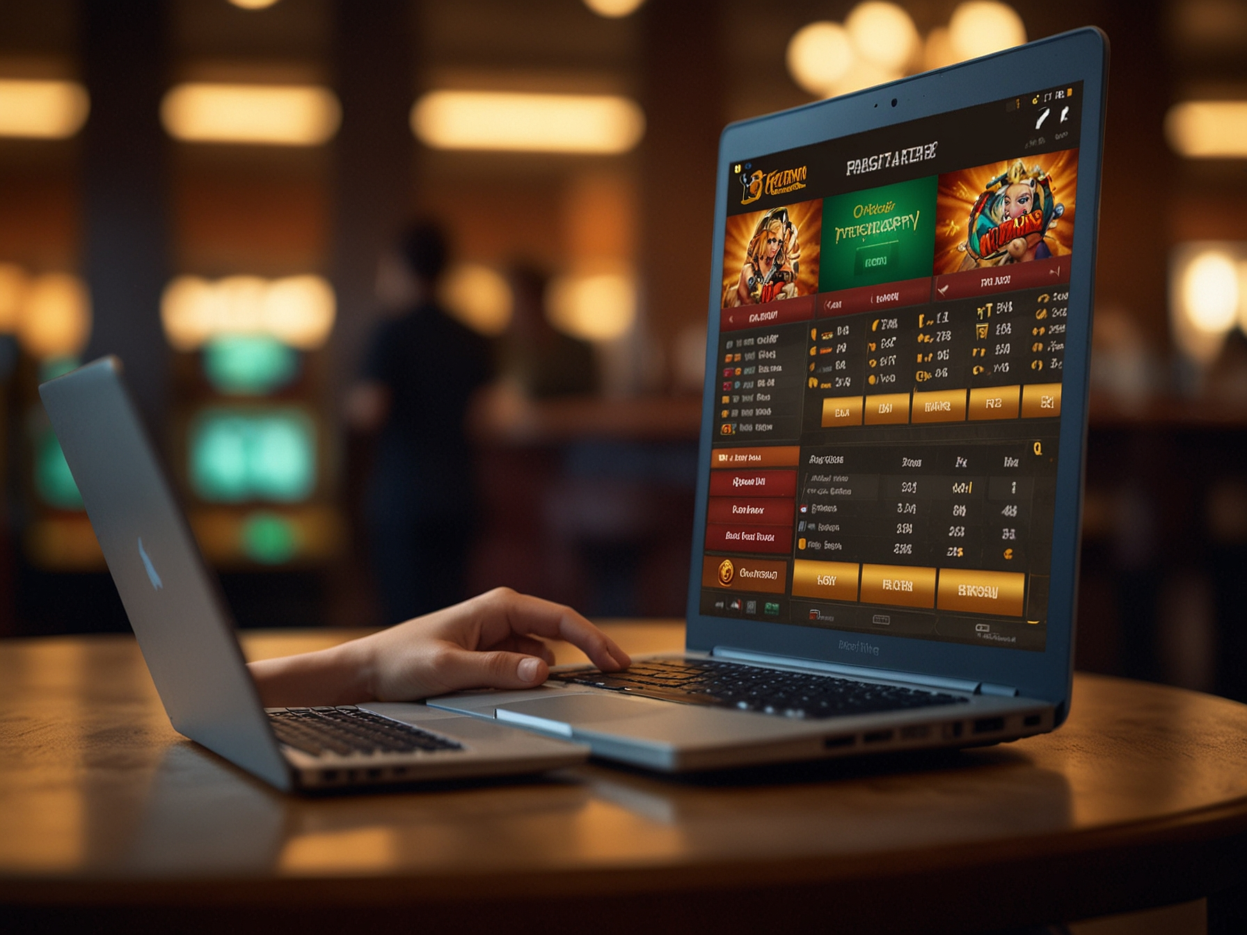 User signing up on casino platform